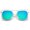 Clear / Green Mirror, variant on sunglassLA Unisex Retro Wide Temple Square Colored Mirror Flat Lens Horn Rimmed Sunglasses 57mm (Black / Blue Mirror) - 53mm