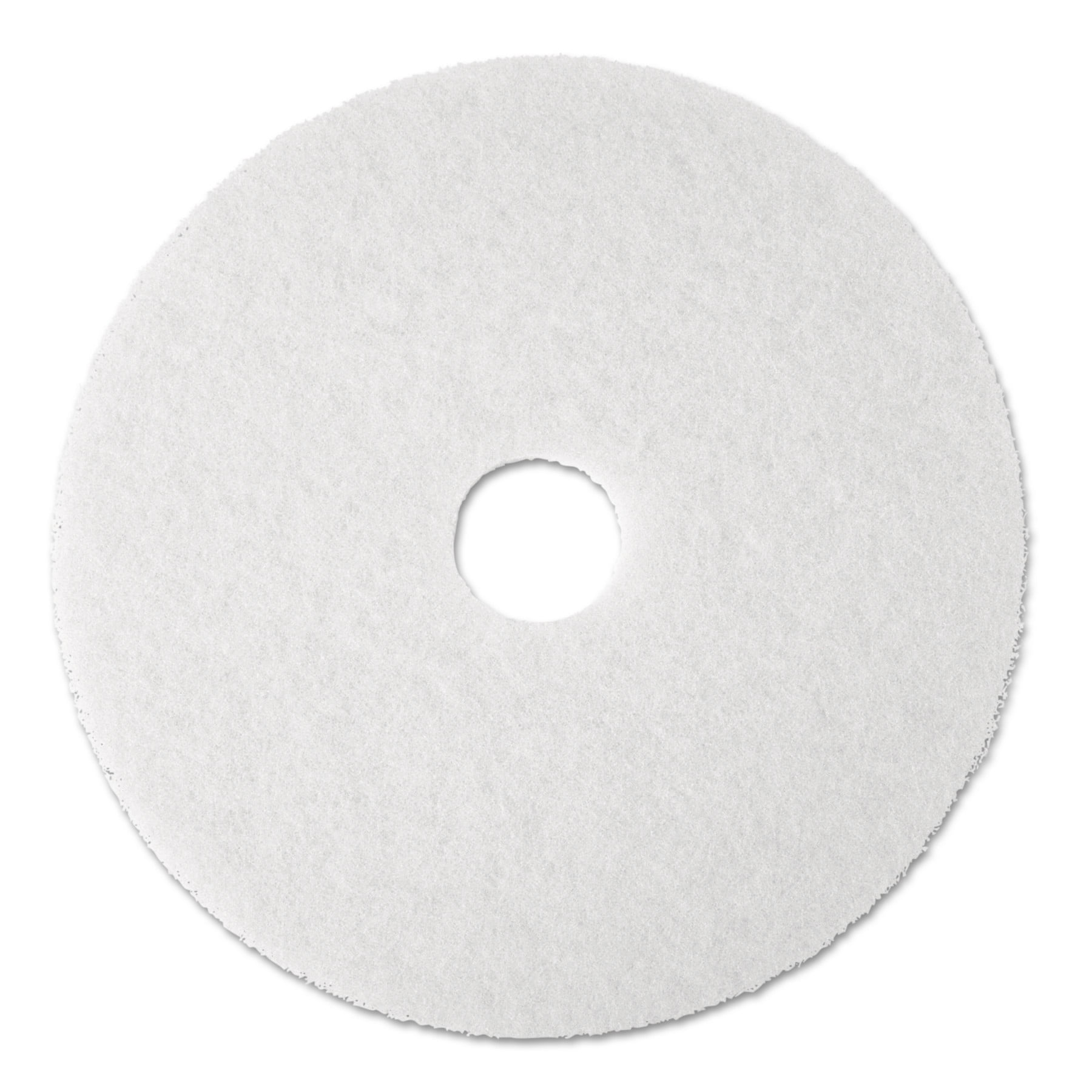 3M Super Polish Floor Pad 4100, 20' Diameter, White, 5/Carton -MMM08484