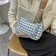 thumbnail image 2 of Sywqhk Bolsos De Mano Con Cadena Para Axilas Con Estampado A Cuadros De Tela Oxford Para Mujer A La Moda (Azul) Sywqhk Para estrenar, 2 of 9