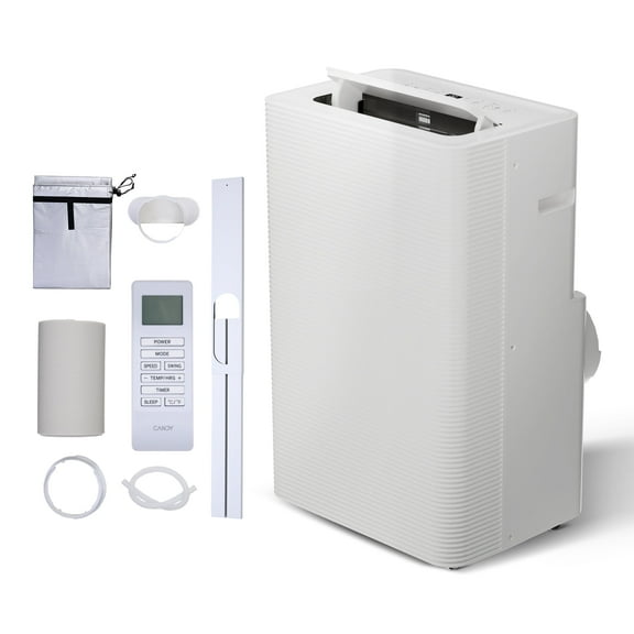 14,000 BTU Portable Air Conditioner for Rooms up to 700 Sq.Ft,3-in-1 Cooling/Dehumidifier/Fan AC Unit 3 Speed,Auto Swing,Remote Control,Window Kit Included,White