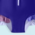 thumbnail image 5 of Gubotare Kids Swimsuits for Girls Girls Long Sleeve Swimsuits One Piece Rash Guard Bathing Suit UPF50+ Toddler Kids Zipper Swimwear Size 18-24 Months (Purple,18-24 Months), 5 of 6