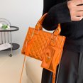 thumbnail image 1 of Bolsa Bolso de hombro con hilo de bordado de rombos para mujer Bolso de mensajero acolchado (naranja), 1 of 4
