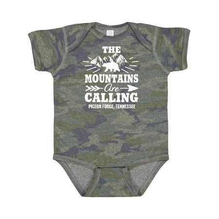 

Inktastic Pigeon Forge Tennessee the Mountains Are Calling Boys or Girls Baby Bodysuit