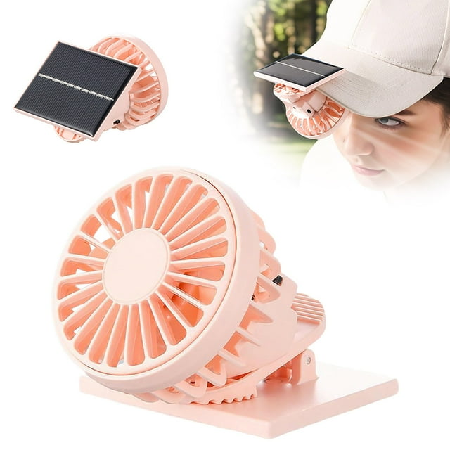 Portable Mini Hand Clip Fan Solar Powered USB Rechargeable Fan For Travel Outdoor Hiking Camping Air Small Fan Table Fan Oscillating Quiet Compact Fan Twin Window Fan Outdoor Plug in Fans for Patios