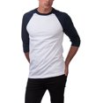 thumbnail image 3 of Pro Club Men's 3/4 Sleeve Crew Neck Baseball Shirt, 3 of 5