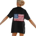 thumbnail image 4 of Cavosen 4th of July Clothes Women Petite Patriotic Short Sleeve Crewneck Tops USA Star Striped Print T Shirts Lady XL Independence Day Casual Shirts 4th of July Tunic Tees 2025 Patriotic Outfits, 4 of 5