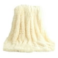 thumbnail image 1 of RYRDWP Plain Color Double-sided Velvet Window Blanket Bedside Bed Tail Blanket Double-layer Velvet Conditioning Blanket White Blanket Sofa Blanket Cover Blanket, 1 of 1