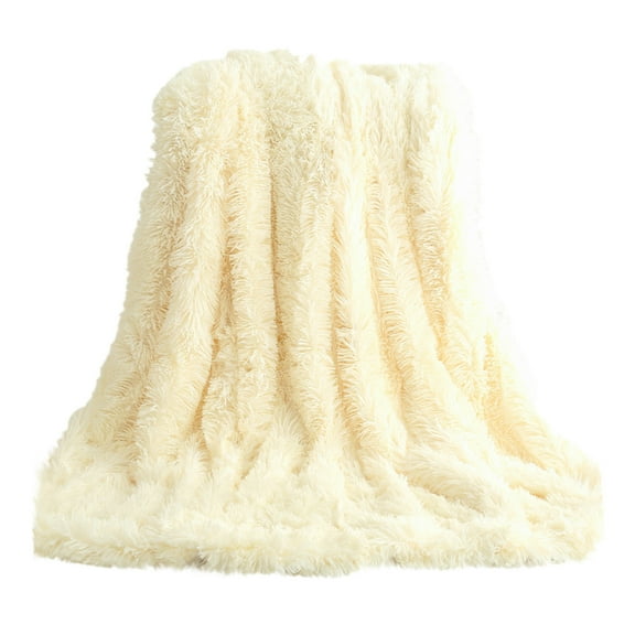 VOTRUDI Chunky Weighted Throw Blanket,Winter Fall Plush Blankets and Throws Full Size on Clearance,Heavy,Throw Blankets For Sofa,Living,Bed,Outdoor,Beige