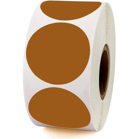 2"Round Color Coding Circle Dot Sticker Labels,Color Coding,500/Roll-Brown Round Sticky Labels for Moving, Storage,Inventory,Organizing,Color Coding,Arts & More