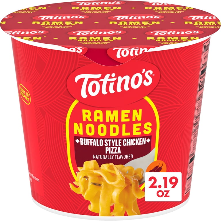8 pack) Totino's Ramen Noodles, Buffalo Style Chicken Pizza Flavor