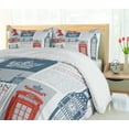 thumbnail image 5 of Ambesonne Phone Booth Duvet Cover Sets, London United Kingdom, 2-Queen, Slate Blue Vermilion, 5 of 7