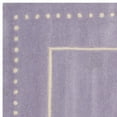 thumbnail image 3 of SAFAVIEH Bella Danita Plain Dotted Bordered Wool Area Rug, Lavender/Ivory, 3' x 3' Square, 3 of 5