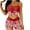 Hot Pink, variant on Jamicy Two Piece Swimsuit for Women Drawstring High Waisted Bikini Set Srting Swimsuit Spaghetti Strap Cami Top and Tie Side Shorts 2 Piece