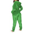 thumbnail image 3 of Christmas Adult Onesie Pajamas for Women One Piece Fleece Fuzzy Warm Sherpa Hooded Jumpsuit Sleepwear Homewear, 3 of 9