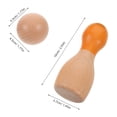 thumbnail image 2 of CRILSTYLEO Kids Outdoor Games Wooden Bowling Game Assorted Color 1 Set, 2 of 8