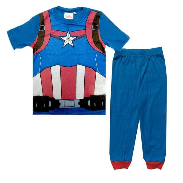 Pijama Movis Talla 3 Estampado Capitán America Azul