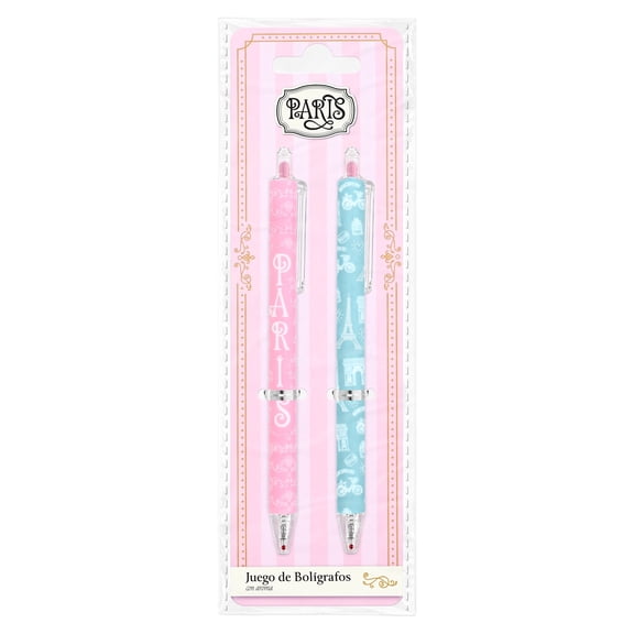 Juego de Bolígrafos con Aroma Prichos París de Plástico Metal y Tinta Multicolor 2 Piezas