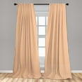 thumbnail image 5 of Ambesonne Orange and White Curtains, Plaid Motif, Pair of 28"x84", Orange and White, 5 of 5