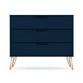 thumbnail image 1 of Manhattan Comfort Rockefeller Modern 3 Drawer Nightstand, Tatiana Midnight Blue, 1 of 8