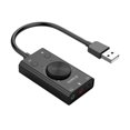 thumbnail image 2 of Cateissary Tarjeta de sonido externa USB Micrófono Auricular 2 en 1Con 3 puertos Salida Volumen Ajustable Accesorios de computadora para Windows Cables de audio/vídeo, 2 of 6