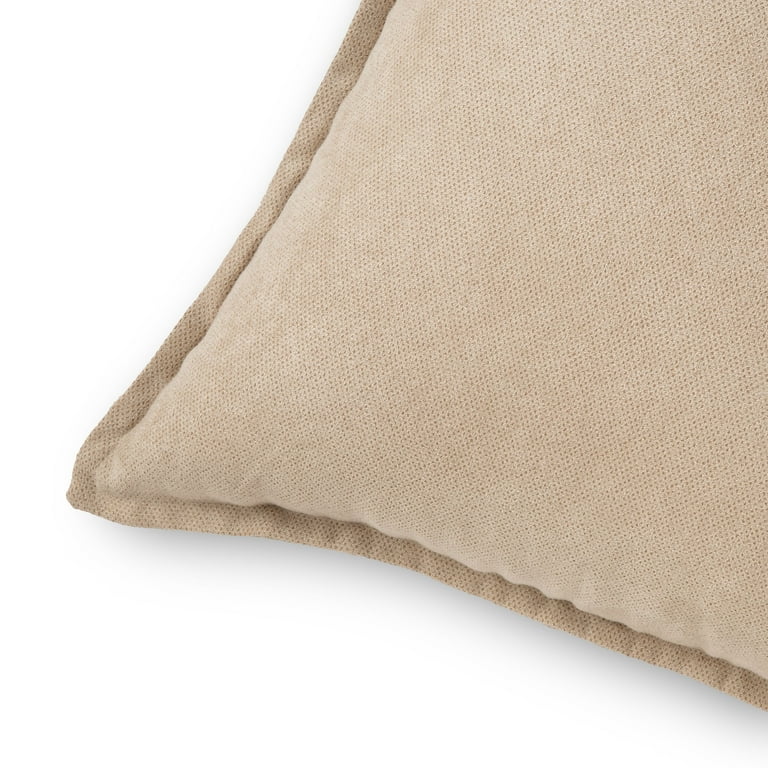 Mainstays Faux Suede Decorative Square Throw Pillow with Flange 18