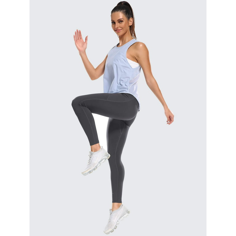 MANIFIQUE High Waist Yoga Pants with Pockets Leggings for Women Tummy  Control Running Workout Tights 