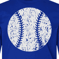 thumbnail image 4 of Inktastic Distressed Baseball in White Long Sleeve Youth T-Shirt, 4 of 5