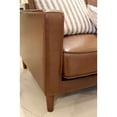 thumbnail image 4 of Leather Loveseat 55" Wide - Modern Small Couch, Chestnut Brown, Living Room Sofa, 4 of 5