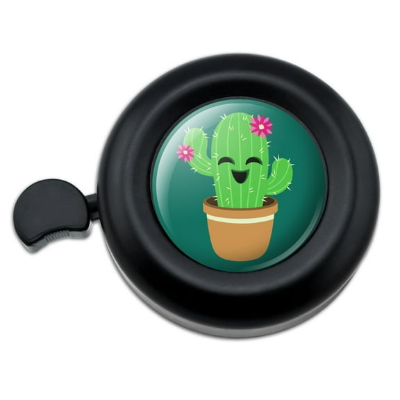 Cute Cactus in Pot with Pink Flowers Bicycle Handlebar Bike Bell