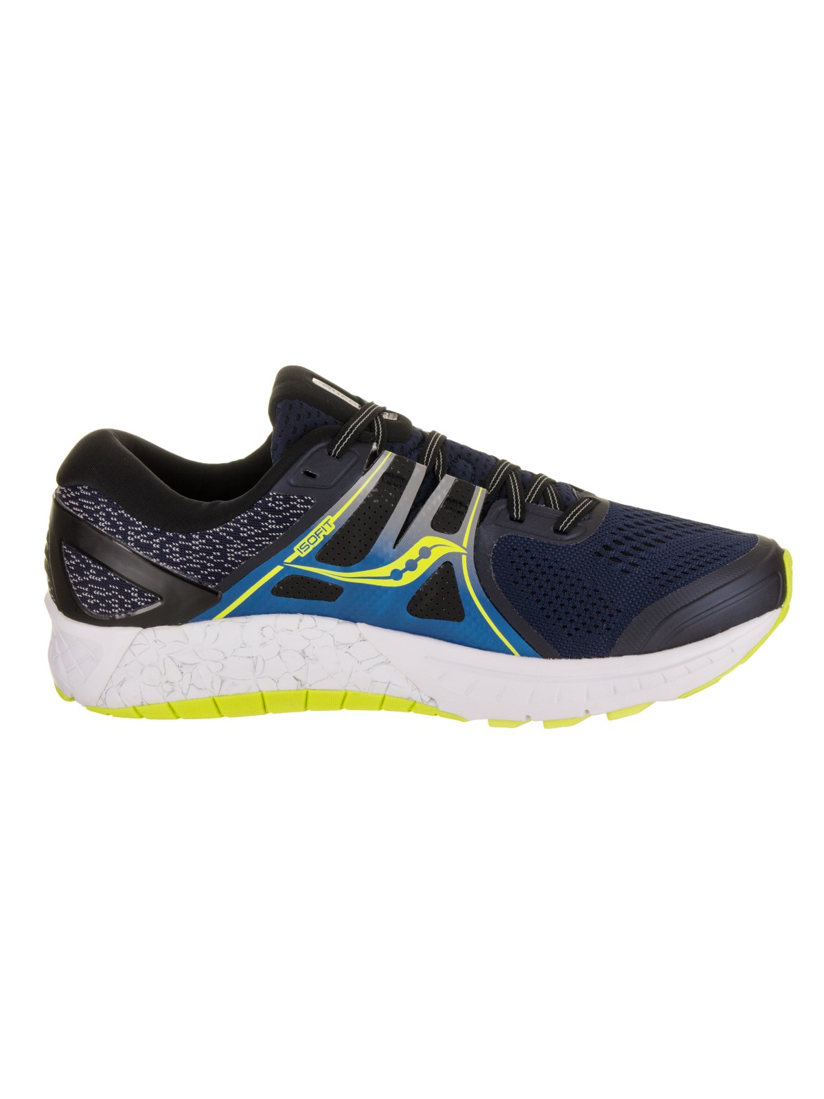 Saucony Mens Omni ISO Road Running Shoe Sneaker - Navy/Blue/Citron - Size 11.5 - image 2 of 5