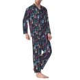 thumbnail image 2 of Lsque Colorful Dreamcatcher1 Pattern Long Sleeve Pajama Set for Men - Soft 2-Piece Sleepwear and Loungewear Set with Pockets, Comfy Nightwear-Medium, 2 of 7