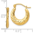 thumbnail image 4 of Boucles d'Oreilles Créoles Petites en Or Jaune 10k Rondes, 4 of 8