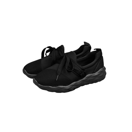 

UKAP Womens Sneakers Breathable Running Shoe Sport Athletic Shoes Lightweight Trainers Women Flats Fitness Workout Non-Slip Black 10