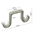 thumbnail image 3 of Aluminum Alloy Double Curtain Rod Brackets Window Hardware Holder Home Decorations Top Mounted Easy to Install, 3 of 7
