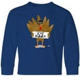 thumbnail image 3 of Inktastic Turkey Holding a Sign Says Eat Pizza Long Sleeve Youth T-Shirt, 3 of 5