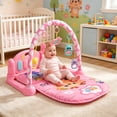 thumbnail image 2 of Baby Piano Play Gym Activity Mat, Pink Animal Hanging Rattles Kick Piano Fitness Playmat, Early Sensory Educational Tummy Time Toy for Newborn Infants 0-13 Months, 2 of 7