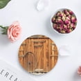thumbnail image 3 of POGLIP Rustic Wooden Wall Worn Wheel Set of 4 Round Coaster for Drinks, Absorbent Ceramic Stone Coasters Cup Mat with Cork Base for Home Kitchen Room Coffee Table Bar Decor, 3 of 5