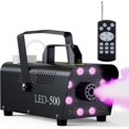 thumbnail image 2 of Máquina de humo, máquina de niebla Halloween interior - Luces LED de 3 etapas con 13 colores y efecto estroboscópico, máquina de humo automática para fiestas, bodas, vacaciones, 500 W con receptor y c, 2 of 3