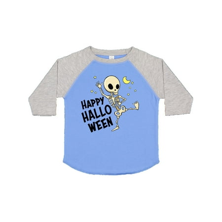 

Inktastic Happy Halloween with Dancing Skeleton Gift Toddler Boy or Toddler Girl T-Shirt