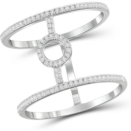 JewelersClub 1/7 Carat T.W. White Diamond Sterling Silver Open Ring, Size 7
