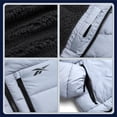 thumbnail image 3 of Chaqueta de invierno para hombre Reebok, forrada en sherpa, tipo puffer, talla grande, gris, 3 of 7
