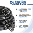 thumbnail image 6 of High Pressure Washer Hose 50FT M22 Brass Fitting Power Washer Hose Replacement Extension Tube for Car, Motorcycle, Driveway & Garden Cleaning, Pressure Washer Accessories, 6 of 8