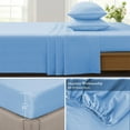thumbnail image 2 of IR Imperial Rooms Bed Sheet Sets Deep Pocket Soft Microfiber, 1800 Series Queen Light Blue 4 Pcs, 2 of 7