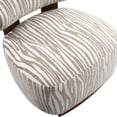 thumbnail image 6 of Furniture of America Zenya Modern Chenille Zebra-stripe Pattern Accent Chair, Beige, 6 of 11