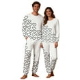 thumbnail image 6 of Lorytime Valentines Matching Pajamas for Couples Heart Crewneck Long Sleeve Top with Pockets and Bottom Mens Sleepwear, 6 of 8