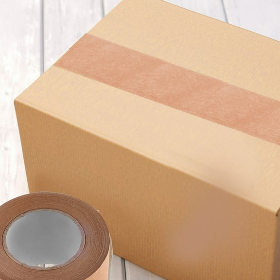 Raindrops 3-Pack Craft Paper Packing Tape with Strong Adhesion, Light Brown, for Everyday Use and Shipping