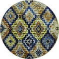 thumbnail image 2 of Addison Rugs Mayfield Premium Machine Washable Transitional Aztec Navy Round Rug, 8' x 8', 2 of 6