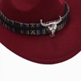 thumbnail image 4 of NOLDARES Toddler Boys Cowboy Hat, Western Hat for Kids, Leather Hatband Baby Cowgirl Hat for Girls(Wine,3-8 Y), 4 of 4