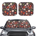 thumbnail image 2 of Gukieu Winter Holiday Christmas Print Car Windshield Sun Visor, Foldable Anti-UV Car Sun Visor Suitable for Vans, Trucks Car Accessories-Small, 2 of 6