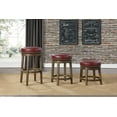 thumbnail image 3 of Topline Home Furnishings Round Swivel Stool, Faux Leather, 3 of 4